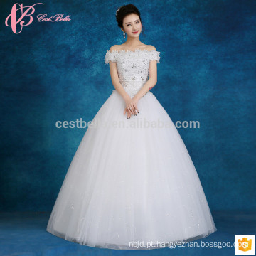 Lace appliques beading vestido de baile barato feito sob medida mais tamanho vestido de noiva princesa